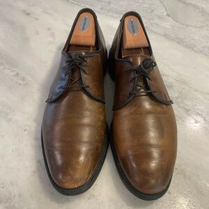 Allen Edmonds Kenilworth Derby Oxfords, plain toe dress shoe, size 9D